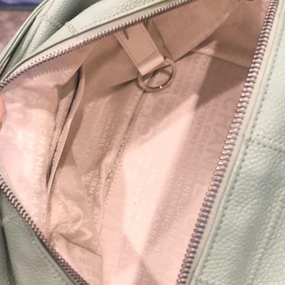 Chanel Green Caviar Leather Square Quilted LAX Bowler Bag - Picture 9 of 12